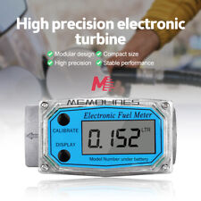 High Precision 1 Digital Turbine Flow Meter Gas Oil Fuel Pump Flowmeter New