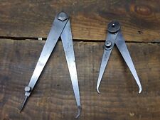 L.s. Starrett 6 And 12 Compass Machinist Drafting Tool Used Vintage