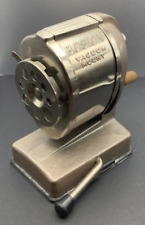 Vintage Boston Pencil Sharpener Vacuum Suction Mount 8 Hole Hand Crank