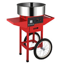 Commercial Cotton Candy Machine Maker Cart Electric Candy Floss Maker Red