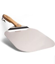 Aluminum Pizza Peel 12 Inch X 14 Inch With 360 Folding Wood Handle Pizza