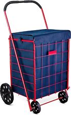 Folding Shopping Cart Liner Cover Rolling Utility Trolley-wheels Basket-hood Bag