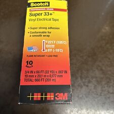 3m Scotch Professional Grade Super 33 34 X 66 Vinyl Electrical Tape - 10 Pk