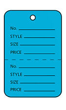 Blue Perforated Coupon Price Tags - Unstrung - 1w X 1h - 1000 Tags