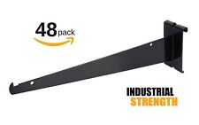 Only Hangers 12 Gridwall Knife Shelf Brackets With Lip - Black 48 Pcs