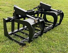 72 Heavy Duty Skid Steer Dual Rootbrushlog Grapple Quick Attach Free Shipping