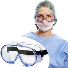 Anti Fog Safety Goggles Over Glasses Lab Work Eye Protective Eyewear Clear Lens