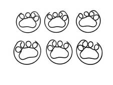 10 Count Shaped Paper Clips Paw Print Cat Or Dog Gifts Desk Office Supplies