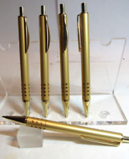 Lot Of 5 Terzetti Vista Heavy Metal Brass Click Top Ballpoint Pen-gold-new 2023