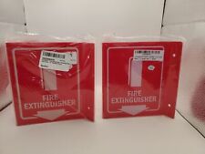 2 Pack 6 Fire Extinguisher Projecting Arrow Sign Plastic Angle Rigid 3d