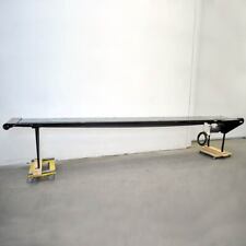 5 Meter 16.7 Feet Flat Belt Conveyor 17.5 Wide 230vac 3 Phase 1 Hp Motor Steel