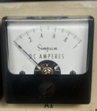 Vintage Simpson Dc Ammeter 0-1.0a Analog Panel Meter Amperes