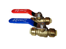 2 Pieces 12 Sharkbite Style Push Fit Ball Valve Hot And Cold Lead Free Brass