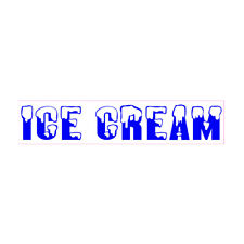 Food Truck Decals Ice Cream Retail Concession Concession Sign Blue