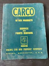 Carco Cable Tower Winch Parts Service Manual Model X-2 Yarder Tractor Logging