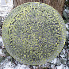 Aztec Calendar Stepping Stone Mold Poly Plastic Mould Cast 100s 13 X 1.25