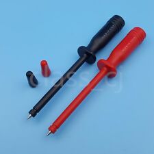 1pair 4mm Insulated Safety Banana Jack Piercing Tip Pin Multimeter Test Probe