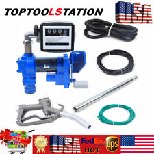 12v Dc Fuel Transfer Pump Gasoline Anti-explosive 20gpm With Oil Meter 265w