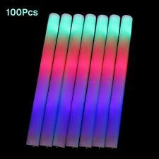 100 Pcs Light Up Foam Sticks Led Wands Batons Dj Flashing Glow Sticks New Usa
