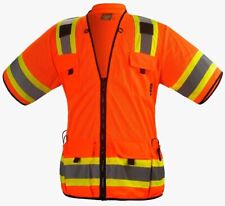 Crew Orange Reflective High Visibility Class 3 Safety Vest