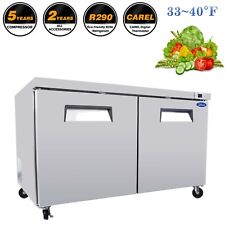60 Commercial Undercounter Refrigerator Worktop Two Door Restaurant Kitchen Etl