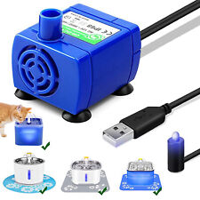 Electric Led Cat Pet Drinking Water Fountain Pump Rechargeable Motor Replacement