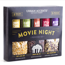 Movie Night Popcorn Kernels And Popcorn Seasoning Variety Pack Set Of 8 - 3 No