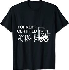 Funny Forklift Operator Forklift Certified Retro Vintage T-shirt S-3xl