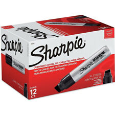 Sharpie 44001abx Broad Chisel Tip Magnum Permanent Marker - Black 12ct New