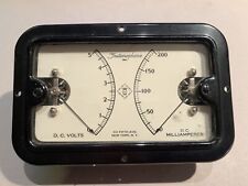 Vintage Trutonophone Analog Panel Meter Dc 5 Volts And 200 Milliamperes Perfect
