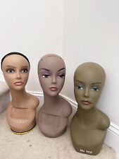 Female Plastic Mannequin Head Random One Pc Hat Display Stand 18 Brown Color