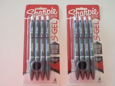 8 Sharpie S-gel Pens 2 Four Packs Black Ink Comfort Grip Medium .7mm 2096134