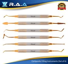 Dental Composite Filling Instrument Golden Coated Restorative Kit 6 Pcs 152