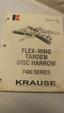 Krause Owners Manual For 7400 Series Flew-wing Disc Harrow