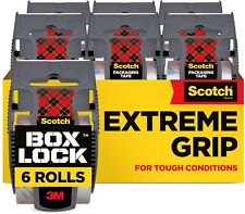 Scotch Box Lock Packing Tape Clear Extreme Grip 6 Rolls Clear