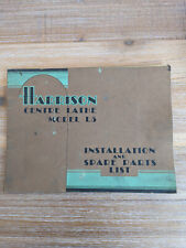 Harrison Centre Lathe Model L5 Manual