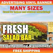 Fresh Salad Bar Advertising Banner Vinyl Mesh Sign Fruit Vegetable Farm Produce