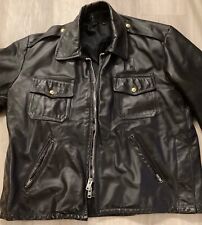 90s Taylors Leatherwear Leather Milwaukee Police Jacket W Extra Fur Liner Sz 48