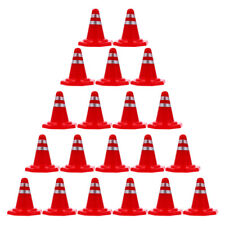 50pcs Miniature Traffic Cones Roadblocks Simulation Sandbox Barricades Toy Model