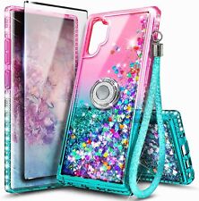 For Samsung Galaxy Note 10 10 Plus Glitter Case Ring Holder W Screen Protector