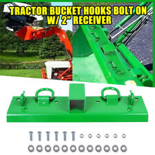 For John Deere Kubota Compact Tractor Bolt On Grab Hooks D Rings 2 Receiver