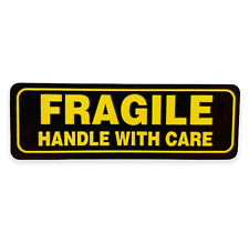Yellow And Black 1x3 Fragile Handling Mailing Stickers 500 Labels Per Roll