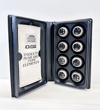 New Set Of 8 Ibm Selectric Typewriter Balls In Stasher Storage Case 1970s Mcm