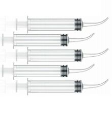 12cc Oral Dental Syringes Monoject Style Disposable Plastic Curved Tip 5 Pack