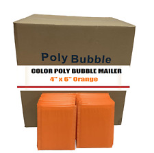500 0000 4x6 Color Economy Poly Bubble Padded Envelopes Mailers Bag Orange