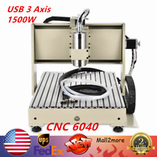 Usb 3 Axis 1500w Cnc 6040 Router Engraving Machine Metal Steel Milling Cutting
