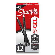 Sharpie S-gel Gel Pens Bold Point 1.0mm Black Ink Gel Pen 12 Count