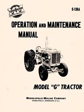 Minneapolis Moline G Gtb Tractor Owner Operators Maintenance Manual