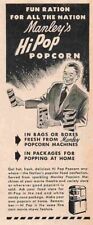 Manleys Hi Pop Popcorn Advertisment Vintage Newspaper Clipping Ad