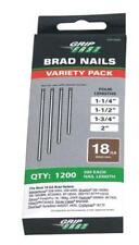 1200 Brad Nails 18 Ga. Variety Pack 300 Each Size 1-14 1-12 1-34 2